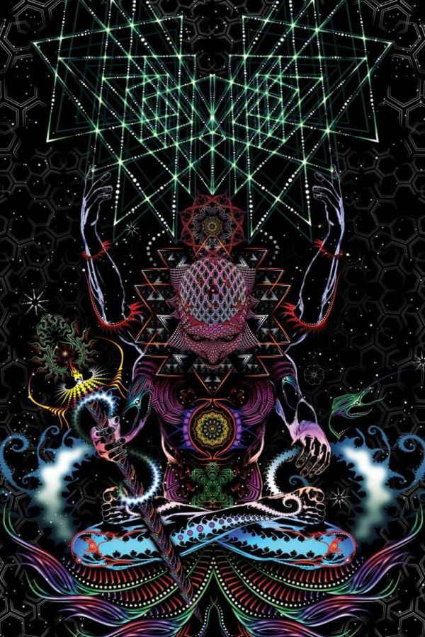 Гобелен настенный флуоресцентный «Macrocosm»