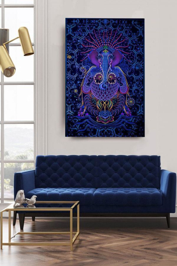 Настенный гобелен с психоделическим принтом «Ganesha»