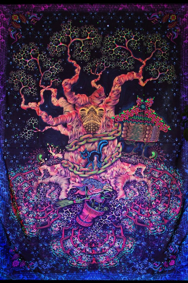 Настенное флуоресцентное полотно «Tree of Life»