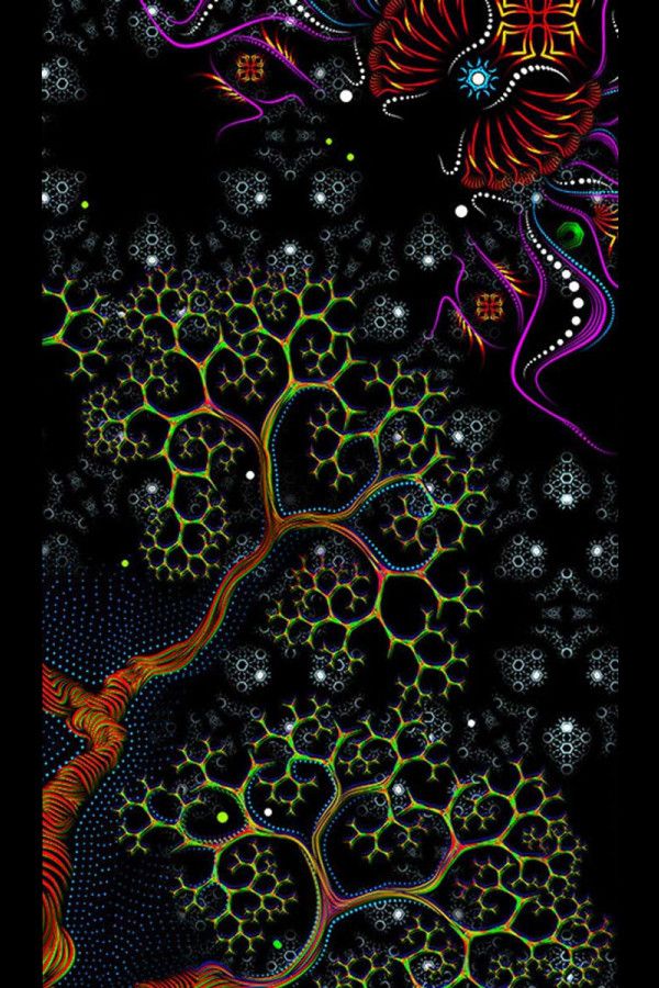 Настенное флуоресцентное полотно «Tree of Life»
