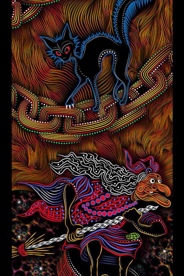 Настенное флуоресцентное полотно «Tree of Life»