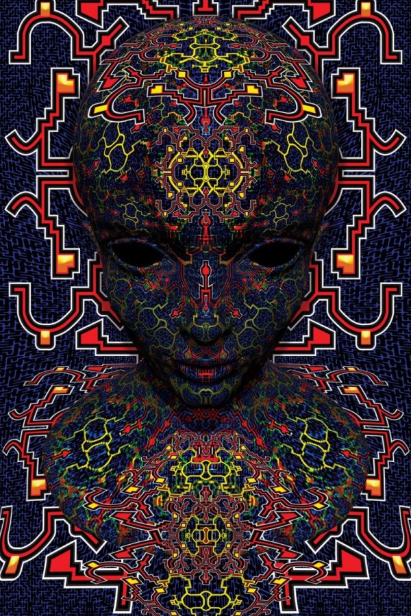 Флуоресцентное арт полотно «Хищник»