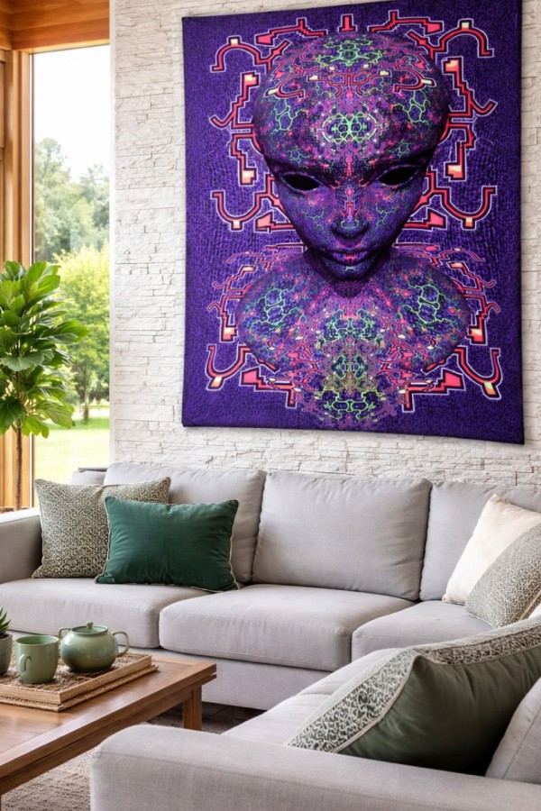 Флуоресцентное арт полотно «Хищник»