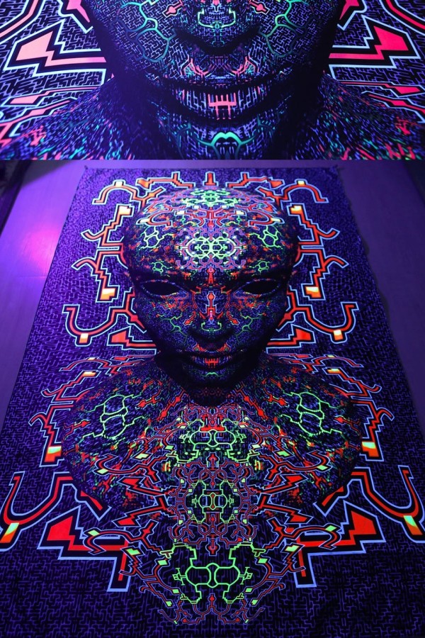 Флуоресцентное арт полотно «Хищник»