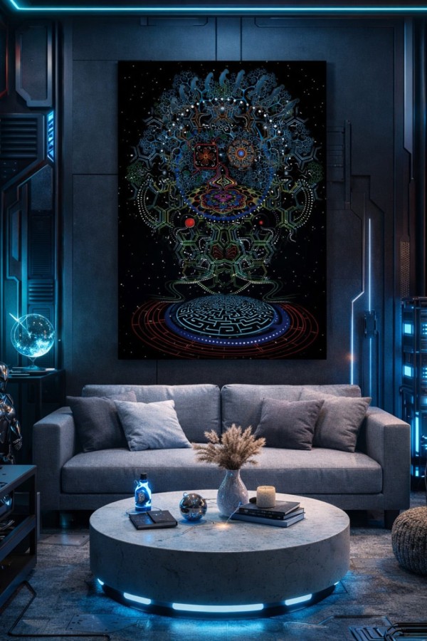 Психоделический гобелен на стену «Сознанаие»