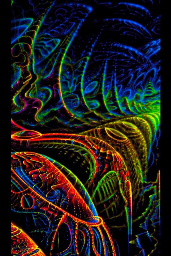 Флуоресцентный психоделический фон «Inner Temple»