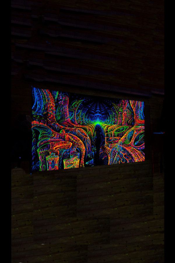 Флуоресцентный психоделический фон «Inner Temple»