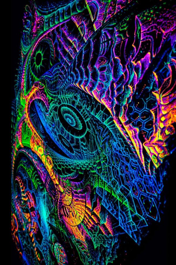 Флюоресцентное полотно на стену «Singularity Microcosma W»