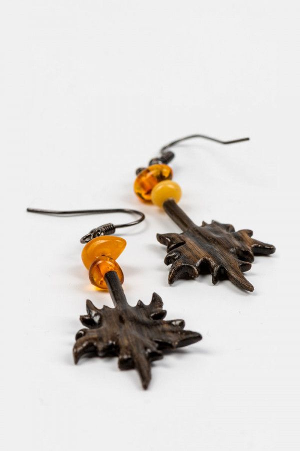 Серьги бохо Свет и тьма