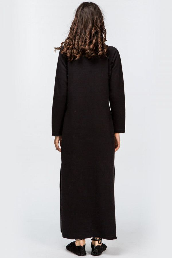 Черное длинное платье Годжи