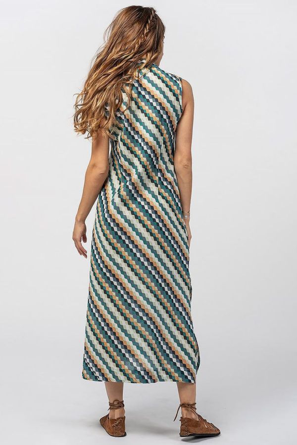 Длинное платье в ромб Махасим