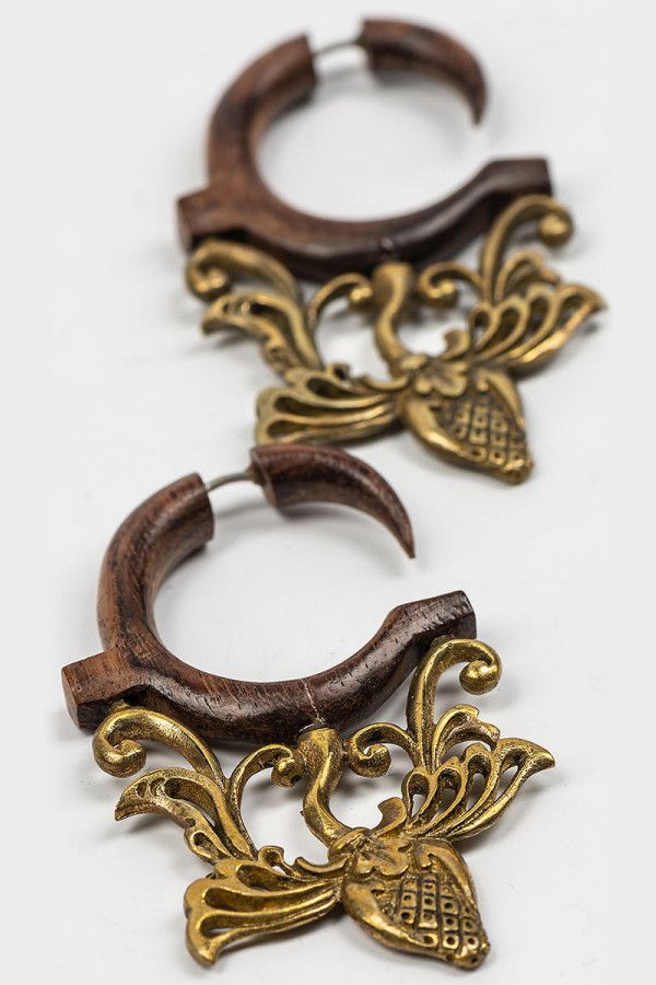 Деревянные серьги Джабхат