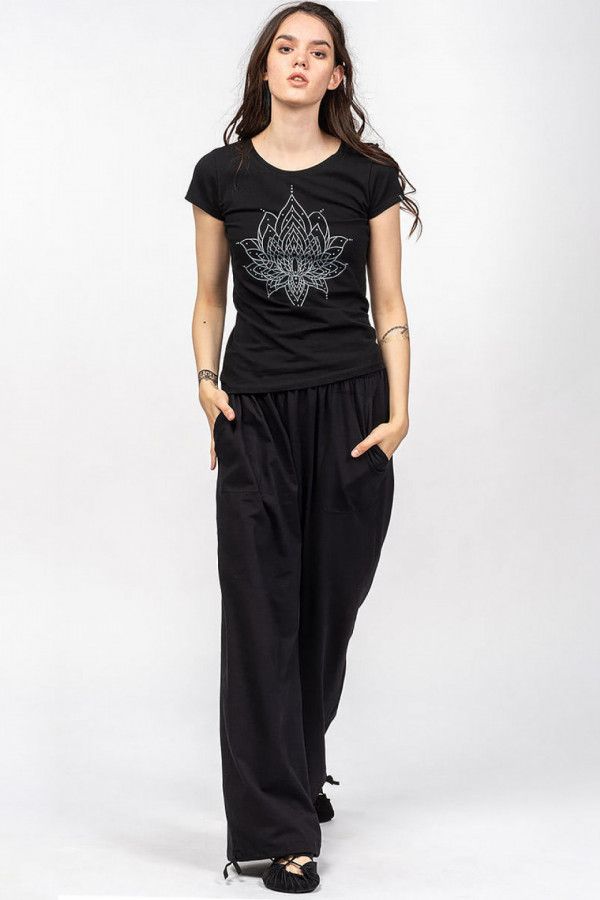 Черные штаны для йоги Арундо