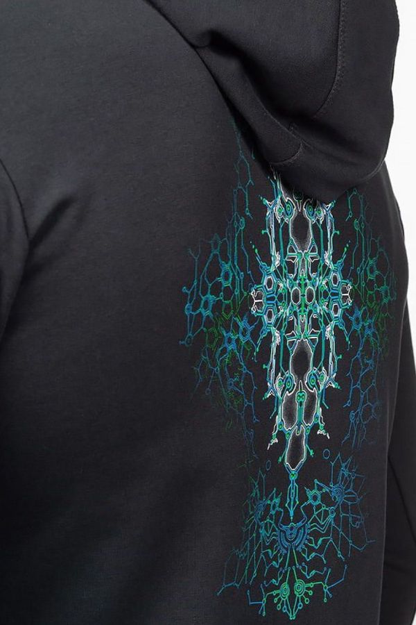 Авторская кофта с капюшоном «Robotic»