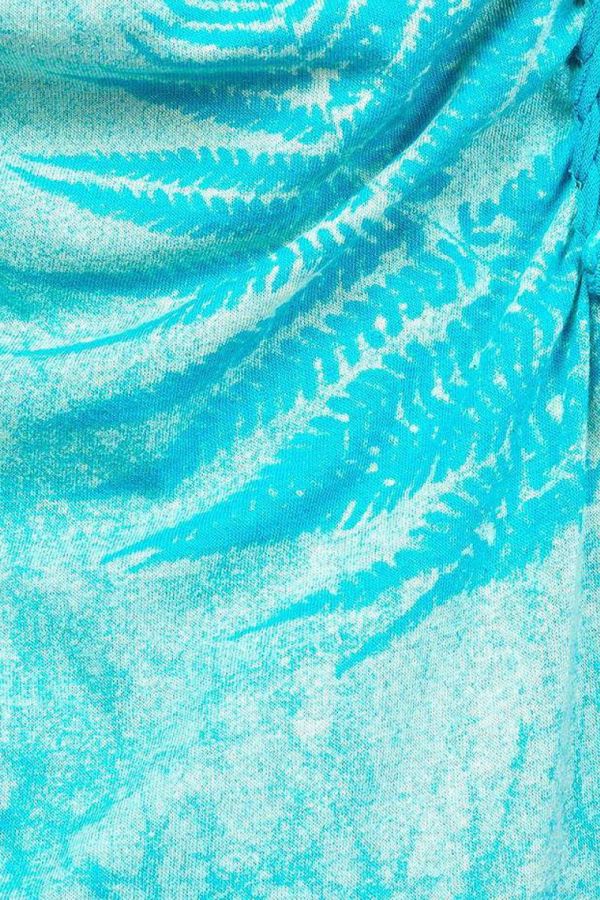 Бирюзовое платье со шлейфом Пиретрум