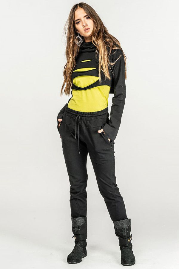 Женские черные брюки галифе «Chugata»