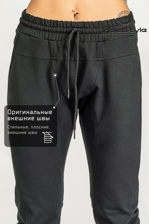 Женские черные брюки галифе «Chugata»