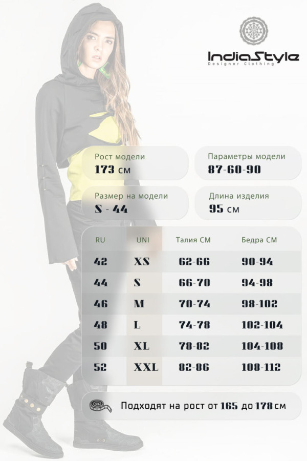 Женские черные брюки галифе «Chugata»