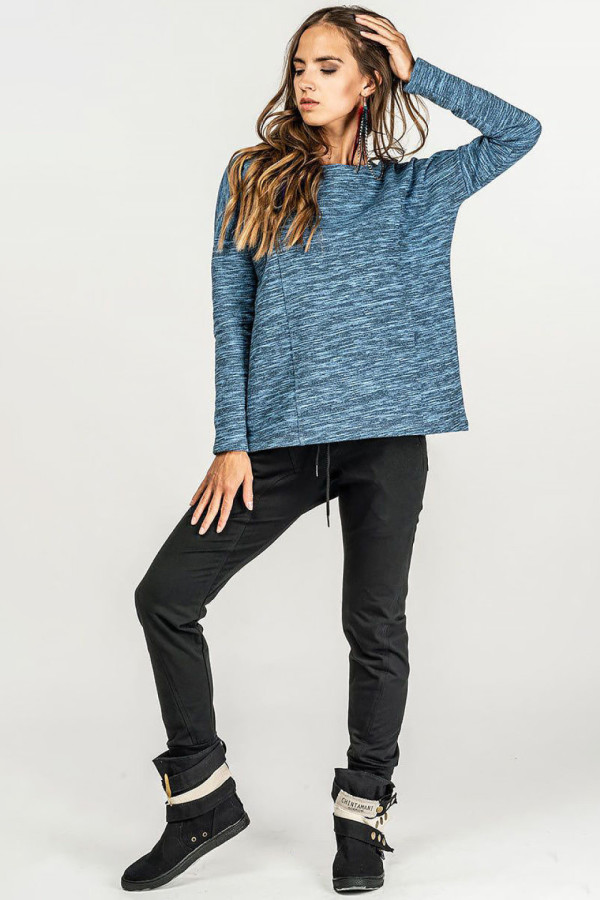 Кофта свитшот из футера приятного меланжевого цвета – Ашир