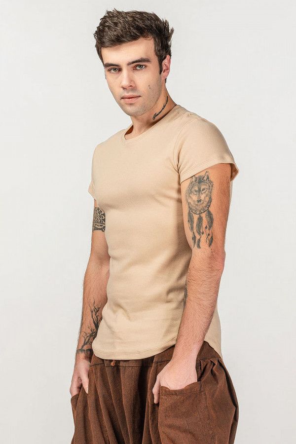 Мужская однотонная футболка Мегасфен