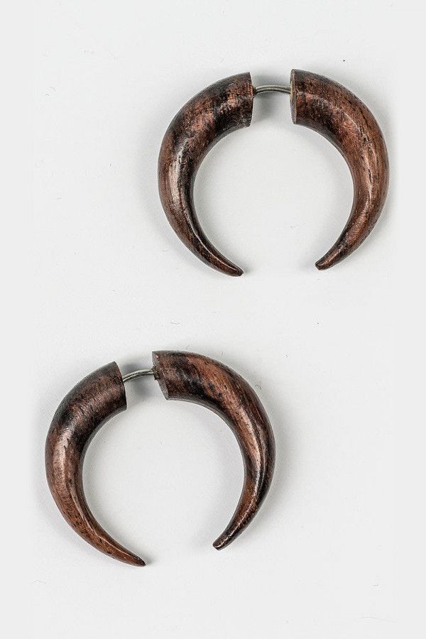 Бохо серьги из дерева Лонавала