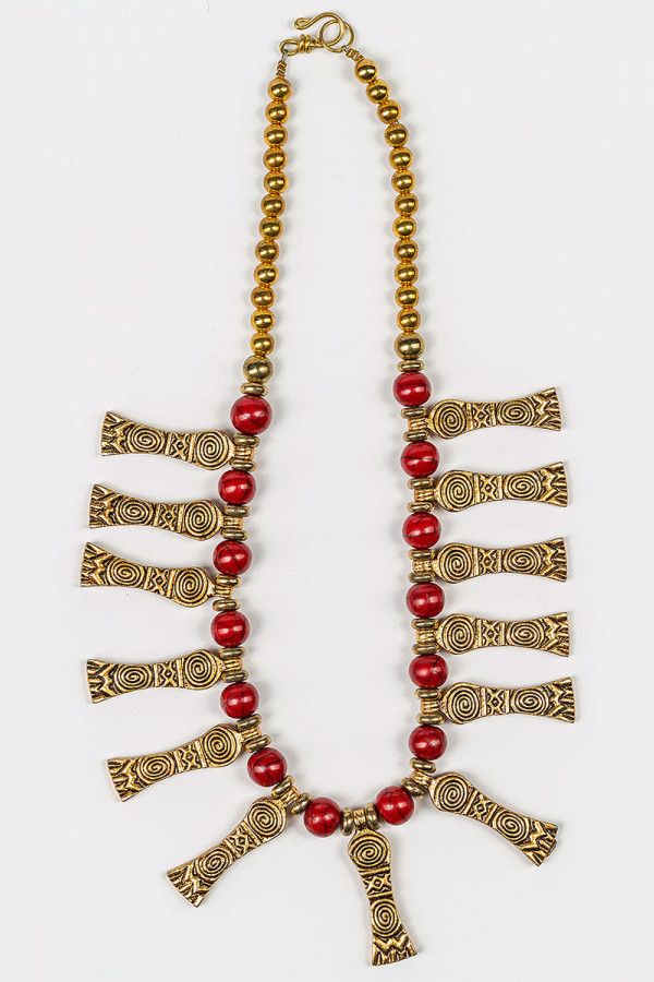 Этническое латунное колье Долпур