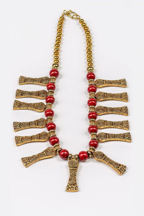 Этническое латунное колье Долпур