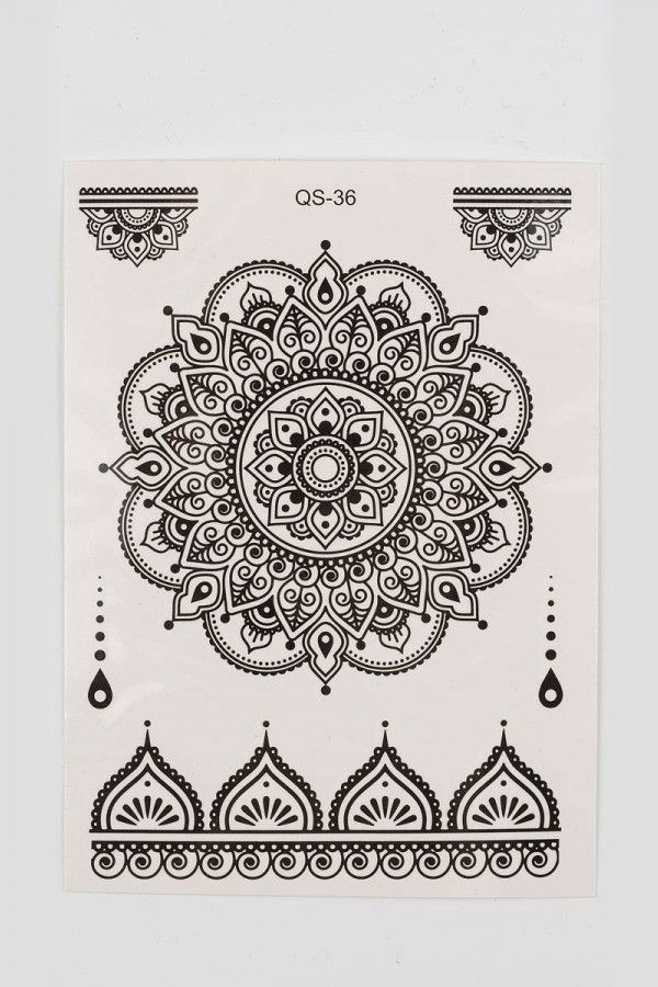 Переводные наклейки на тело Мандалы