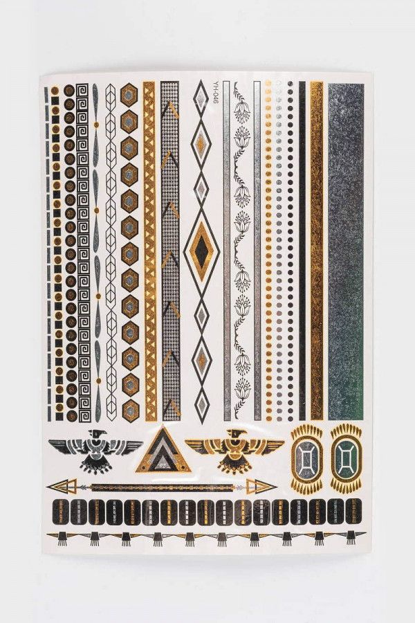 Золотые наклейки на тело Печать фараона