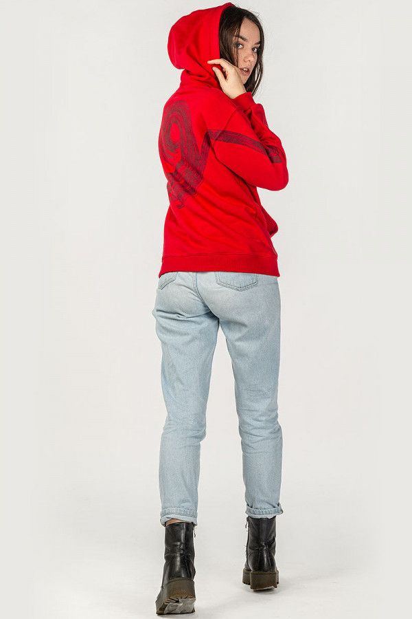 Авторская красная кофта кенгуру Иберис