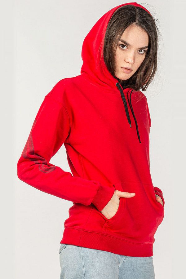 Авторская красная кофта кенгуру Иберис