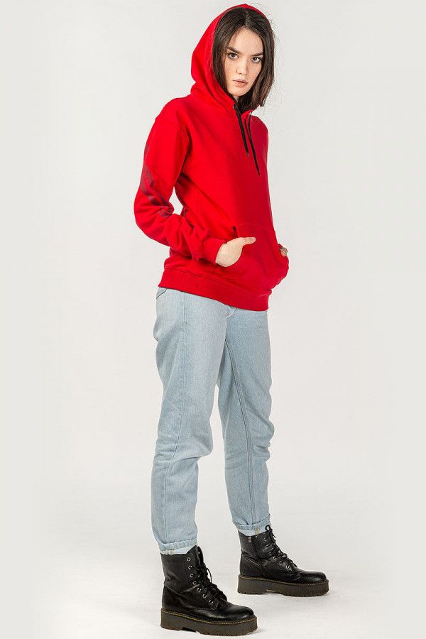 Авторская красная кофта кенгуру Иберис