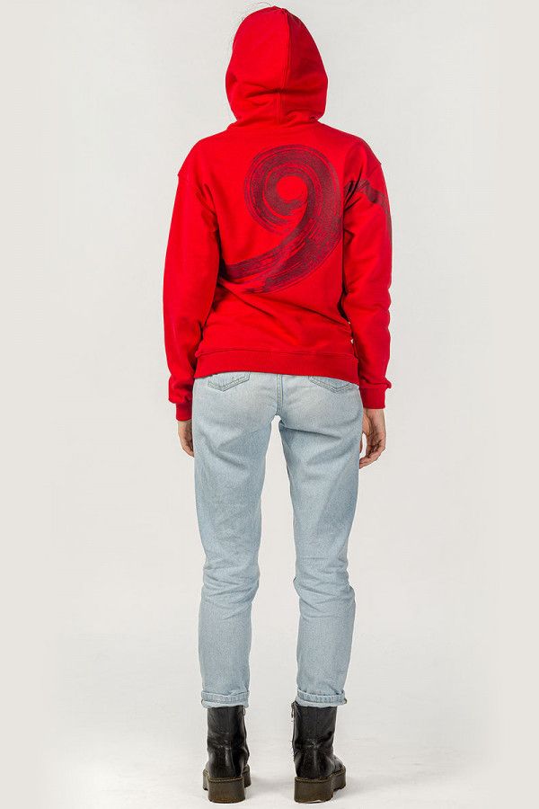 Авторская красная кофта кенгуру Иберис