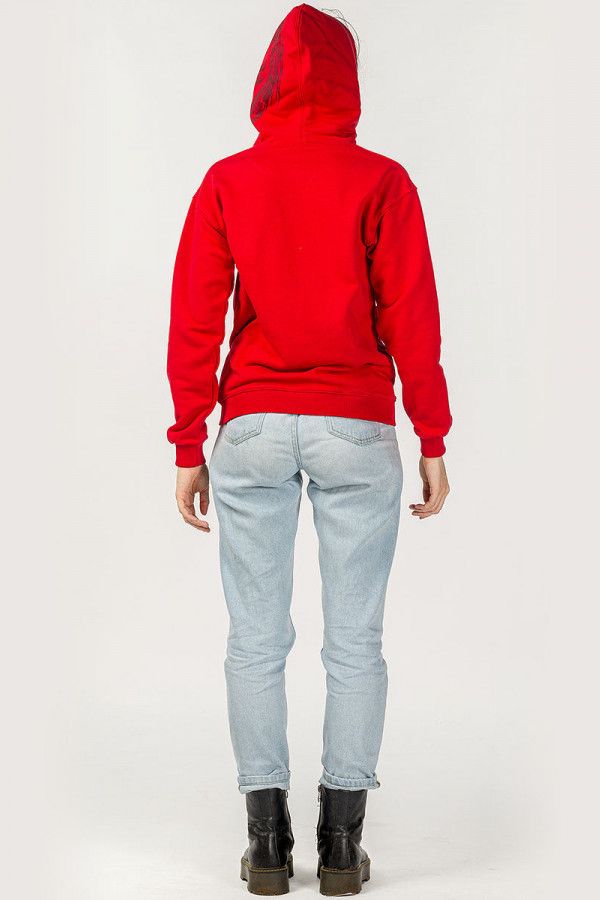 Красная женская толстовка Пушпа