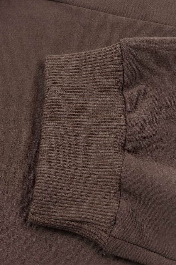 Женские штаны галифе из натурального футера кофейного цвета – Мангостин