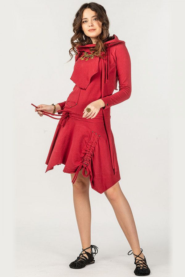 Женское платье бордо Прапти