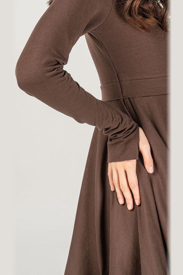 Коричневое женское платье Тетра