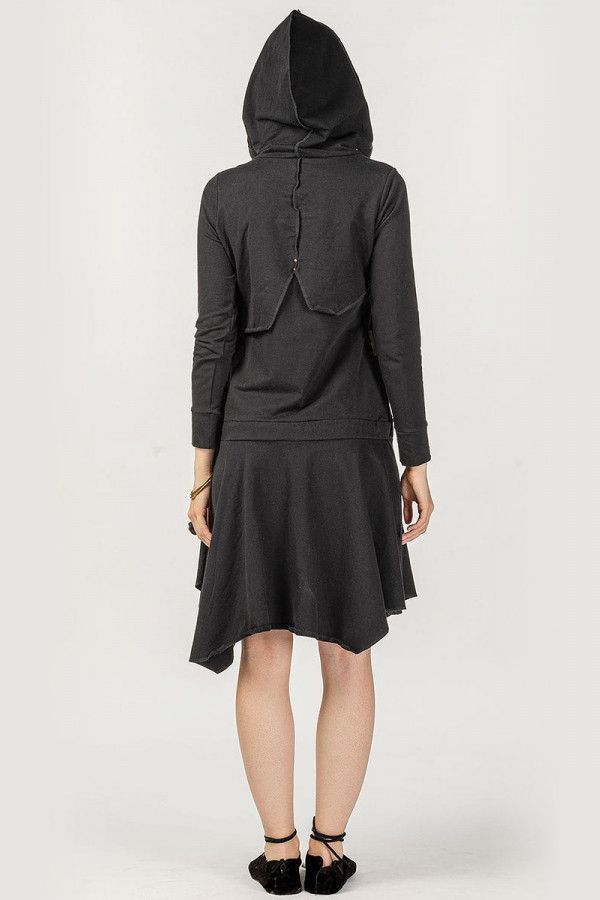 Черное женское бохо платье Ходо