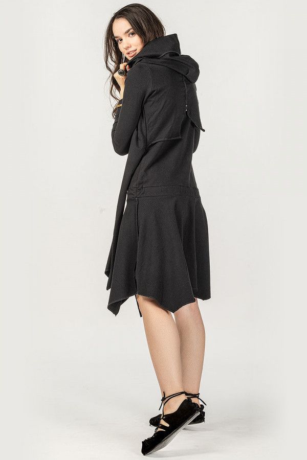 Черное женское бохо платье Ходо