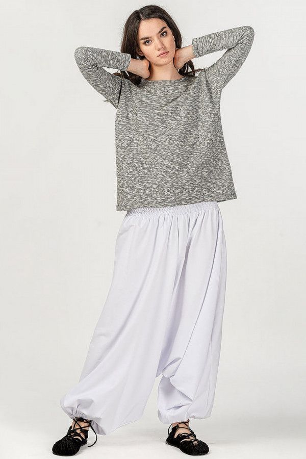 Белые демисезонные шаровары Ятрофа