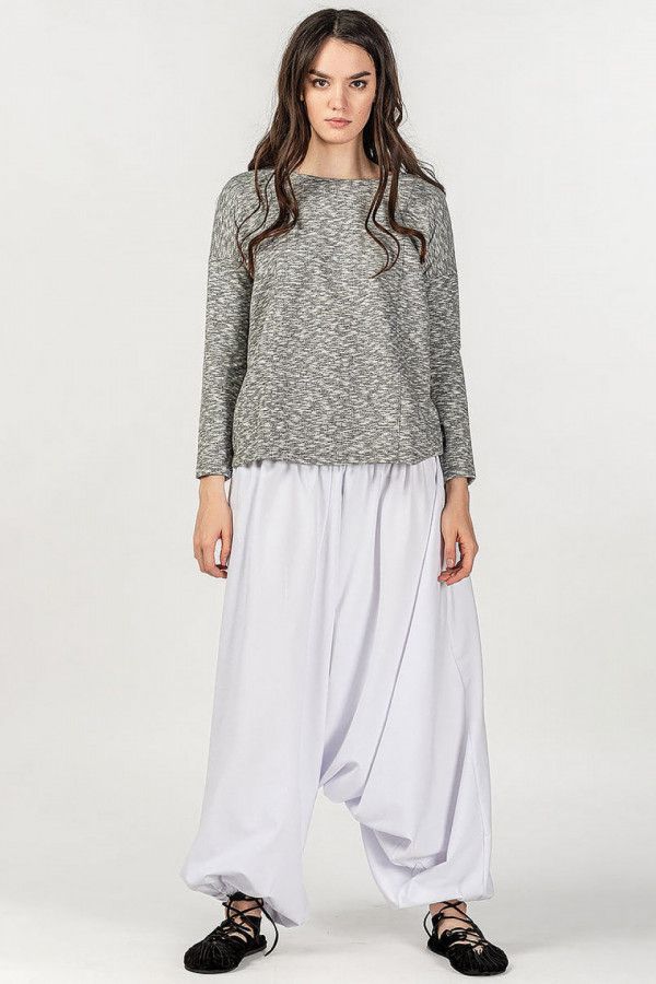 Белые демисезонные шаровары Ятрофа