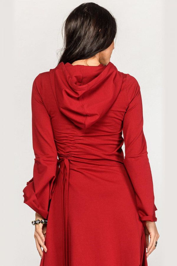 Красное бохо платье Аистник