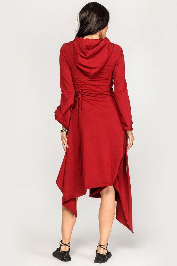 Красное бохо платье Аистник
