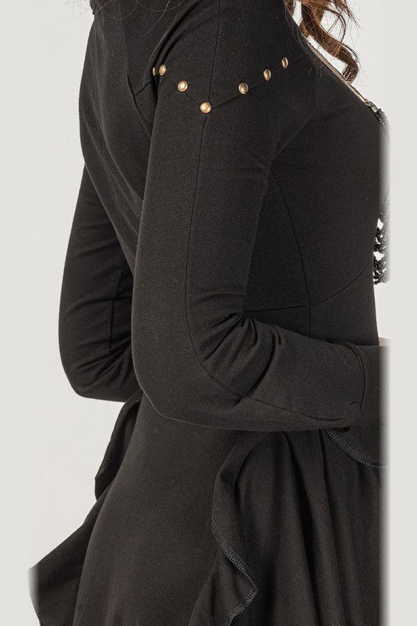 Черное бохо платье Акито