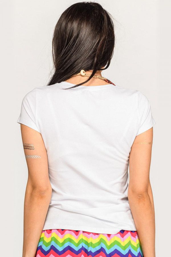 Белая однотонная футболка Катран