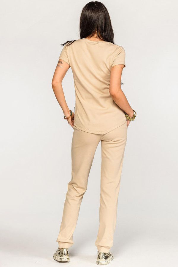 Прямые бежевые штаны Секвойя