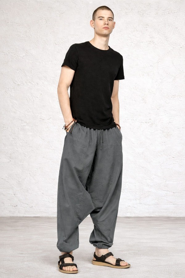 Мужские алладины из хлопка серого цвета — Чилим