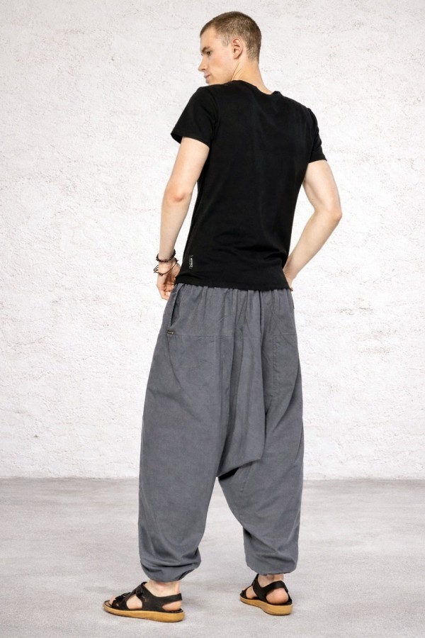 Мужские алладины из хлопка серого цвета — Чилим