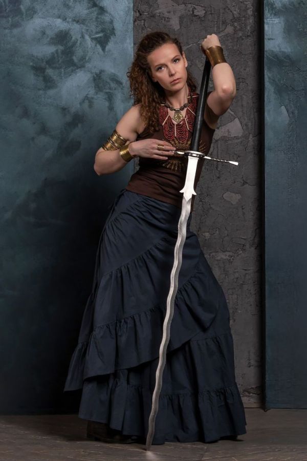 Многоярусная юбка в пол Байли