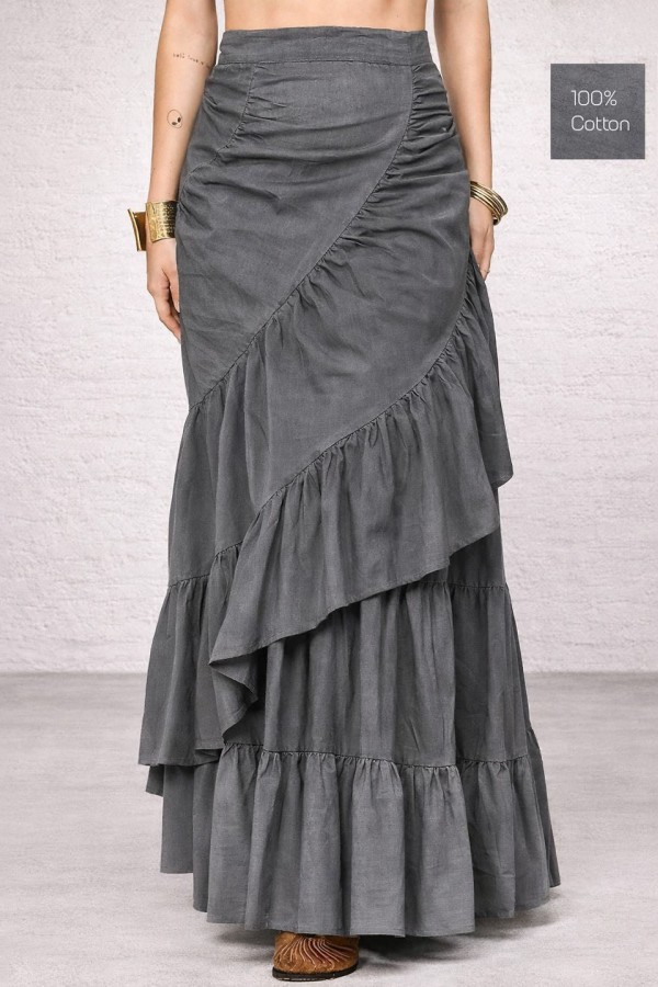 Многоярусная юбка в пол Байли